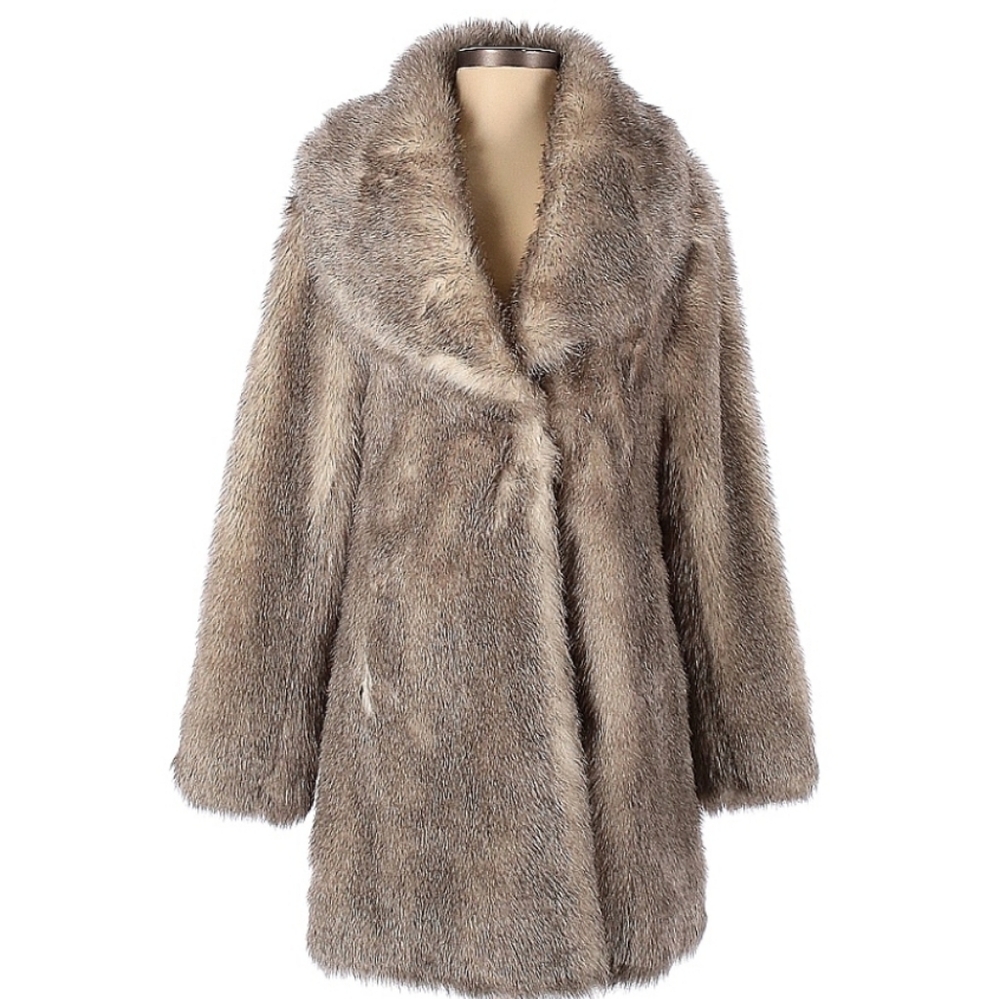 ✅ Unreal Fur Elixir Coat, Gray-Natural (S)